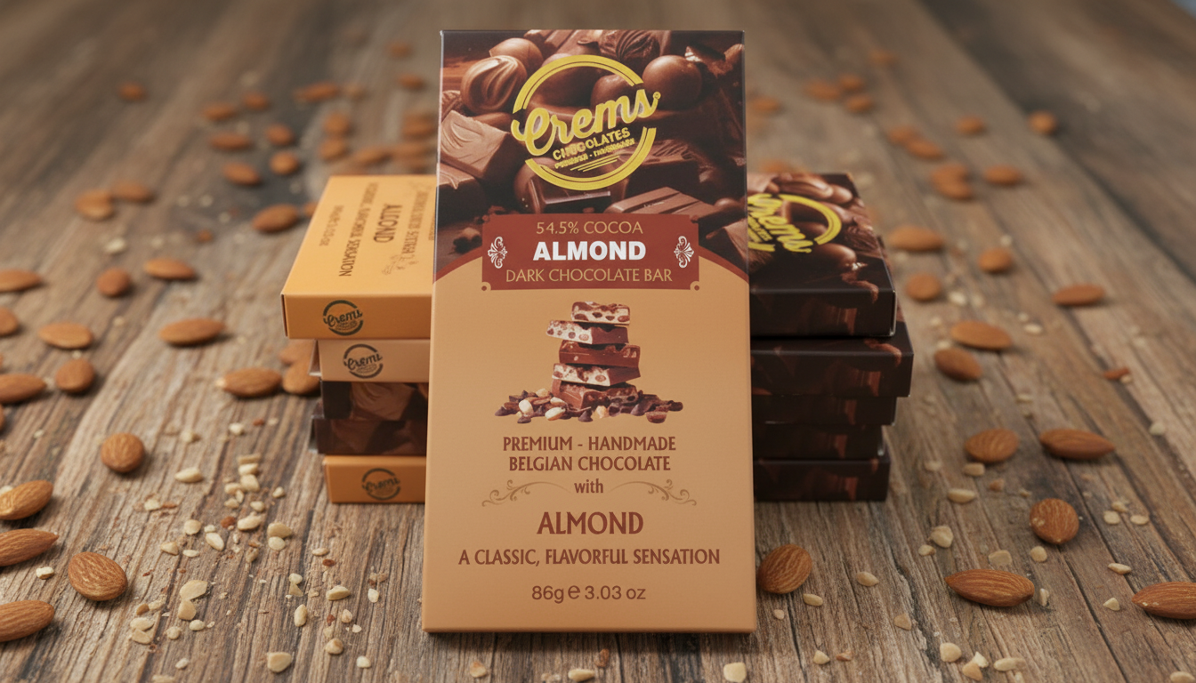 Milk Chocolate Almond Bar (42% Cocoa)