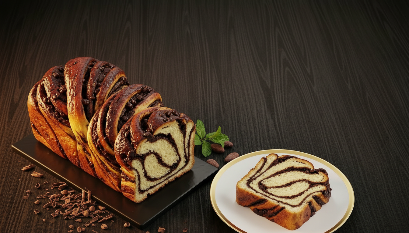 Premium Chocolate Babka with 58% Dark Chocolate