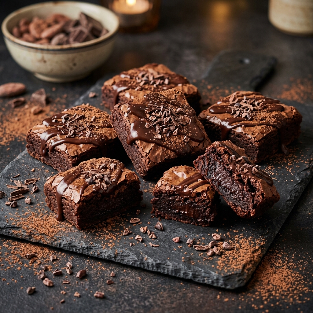 Rich Fudgy Brownie Finished with Premium Dark Chocolate